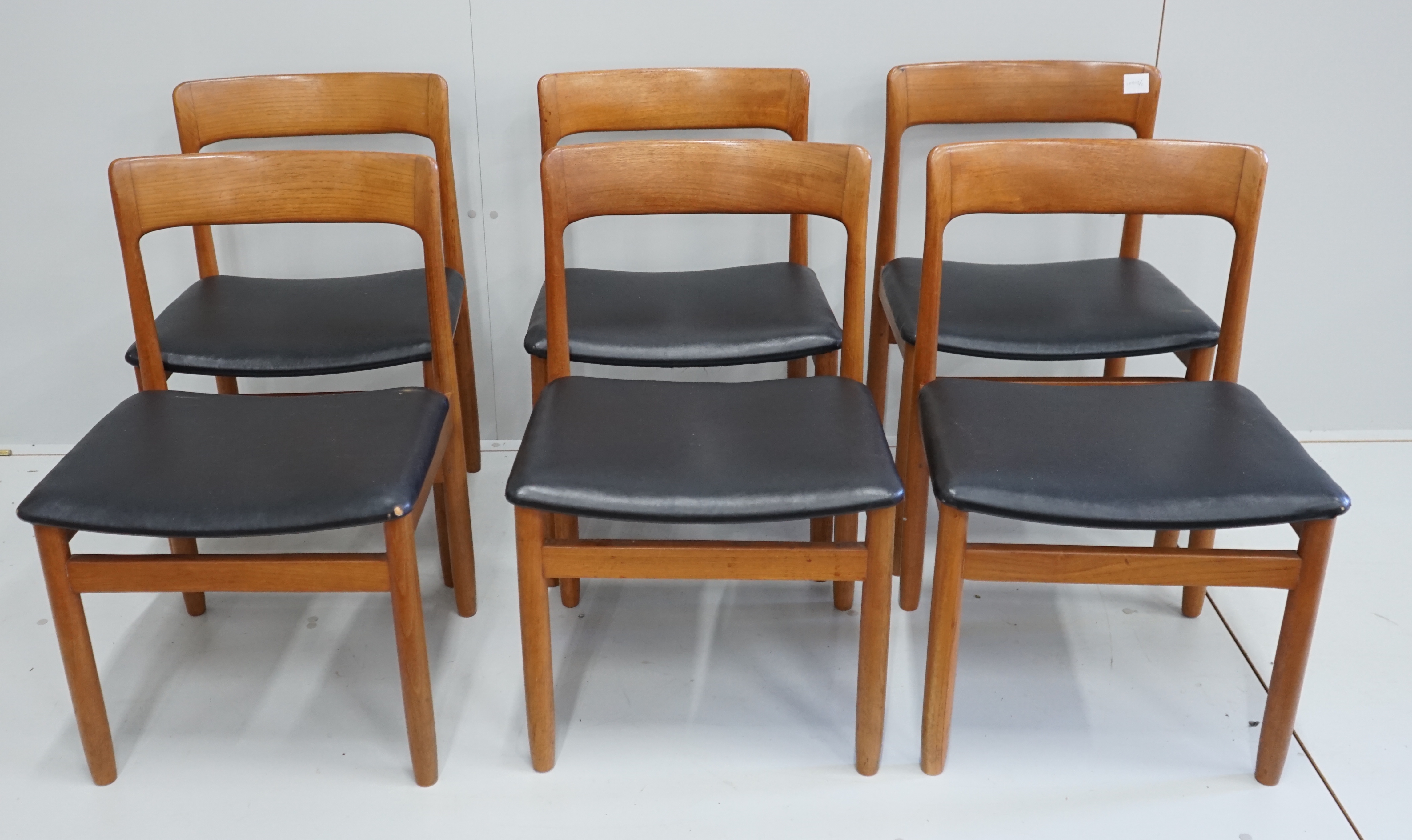 John Herbert for Younger Furniture - A set of eight teak dining chairs, width 49cm, depth 46cm, height 76cm